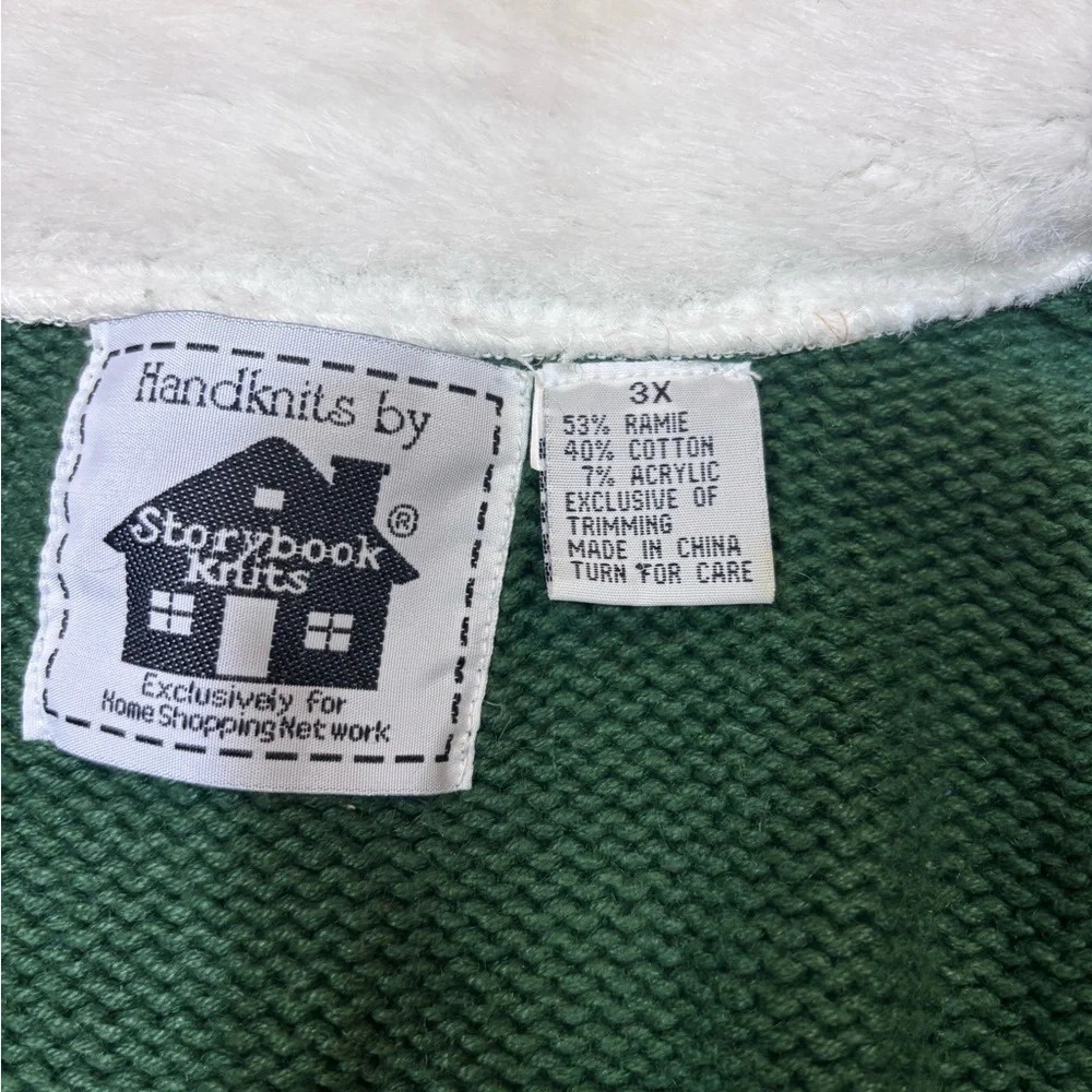 Handknit Cardigan Sweater Size 3X by Storybook Kruts Vintage 90’s - Picture 11 of 16